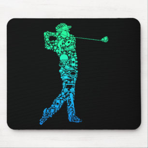 Mousepad Golf Club Golfer Golfe Homens Crianças