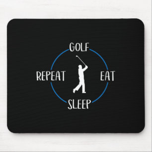 Mousepad Golf Coma Dormir Repete Presente Para Golfistas E