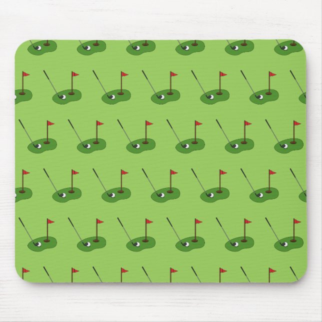 Mousepad Golf Course Hole com Padrão de Bandeira (Frente)