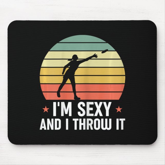 Mousepad Golfe de Disco Divertido Jogador de Golfe de Disco (Frente)
