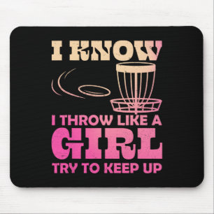Mousepad Golfe de Disco Engraçado Eu Sei Que Eu Jogo Como U