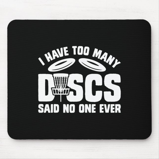 Mousepad Golfe de Disco Engraçado Eu Tenho Muitos Discos Di (Frente)