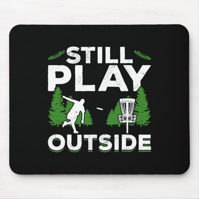 Mousepad Golfe de Disco Frisbee Ainda Joga Fora (Frente)
