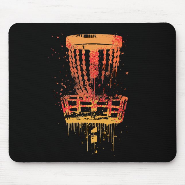 Mousepad Golfe de Disco Retro Frolf - Golfe de Frisbee Vint (Frente)