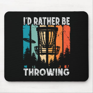 Mousepad Golfe de Disco Retro Frolf Voador Eu Preferiria Se