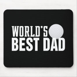 Mousepad Golfe de Tipografia do Melhor Pai do Mundo | Mouse