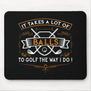 Mousepad Golfe Divertido Que Leva Balls Xmas Ideia de Prese