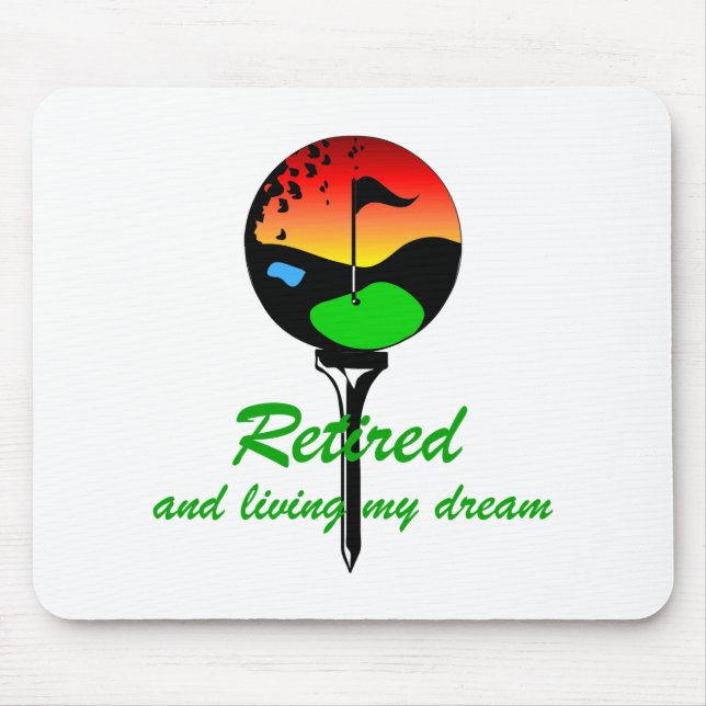 Mousepad Golfe e aposentadoria (Frente)