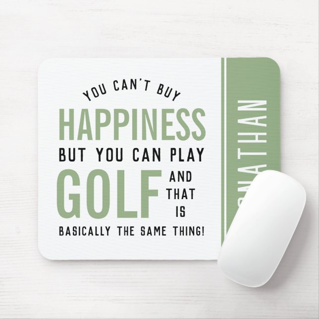 Mousepad Golfe é Felicidade Dons de Golfe Engraçado (Com mouse)