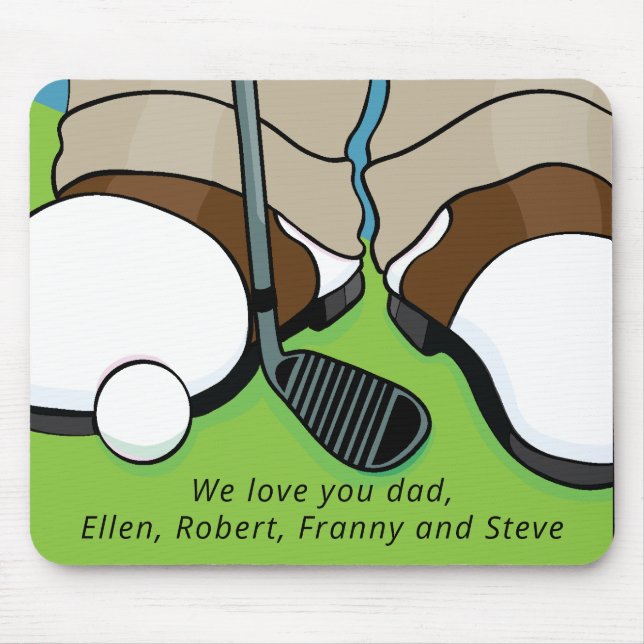 Mousepad Golfer no Verde (Frente)