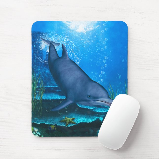 Mousepad Golfinho submarino (Com mouse)