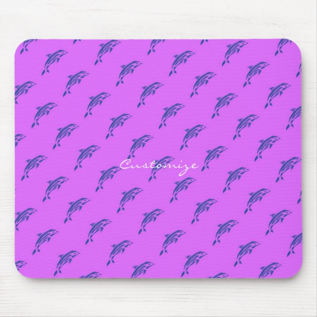 Mousepad golfinhos-de-salto tribal cor-de-rosa Thunder_Cove (Frente)