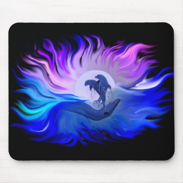 Mousepad Golfinhos na Lua (Frente)