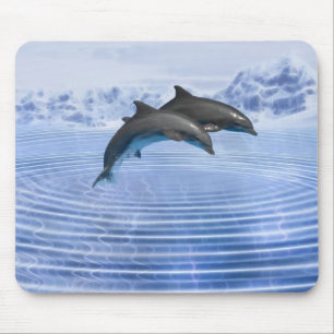 Mousepad Golfinhos no mar azul claro