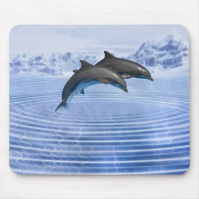 Mousepad Golfinhos no mar azul claro (Frente)