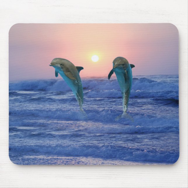 Mousepad Golfinhos no nascer do sol (Frente)