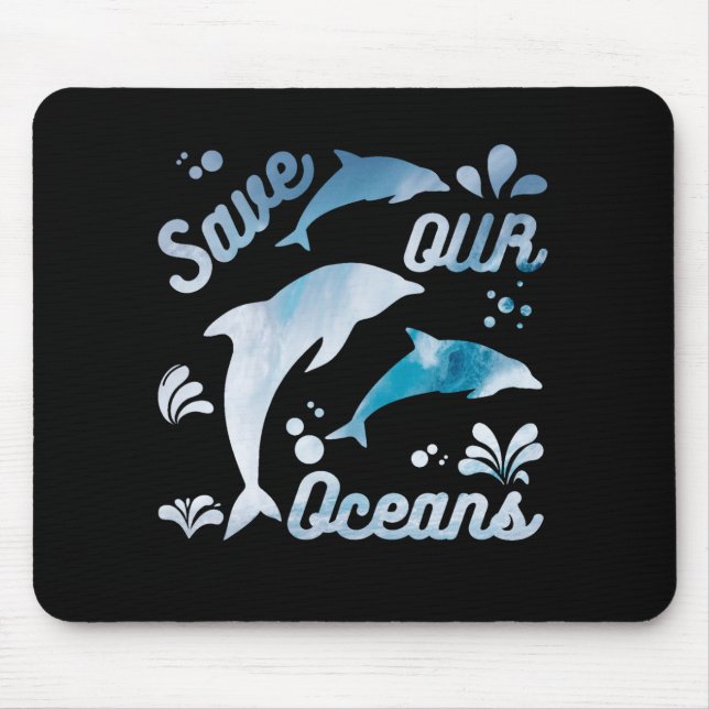Mousepad Golfinhos / Salve nossos oceanos (Frente)