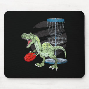 Mousepad Golfista de Frisbee T Rex Dinossauro Jogador de Go