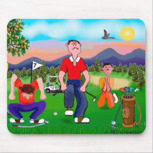 Mousepad Golfistas de Cartoon - Pelo Amor do Golfe