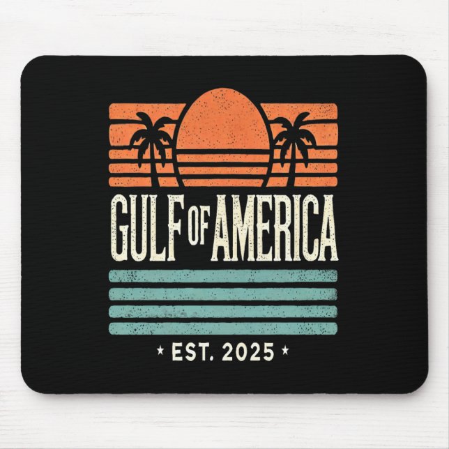 Mousepad Golfo Da América Dos Eua Sunset &amp; Palm Trees R (Frente)
