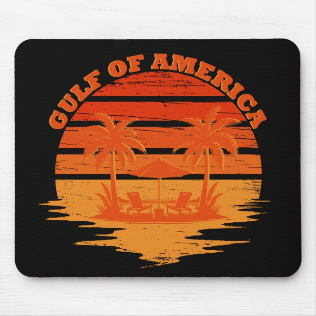 Mousepad Golfo da América vintage design patriótico america (Frente)