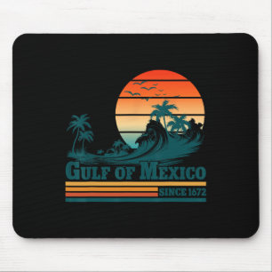Mousepad Golfo do México desde 1672 Vintage Sunset Beach T-