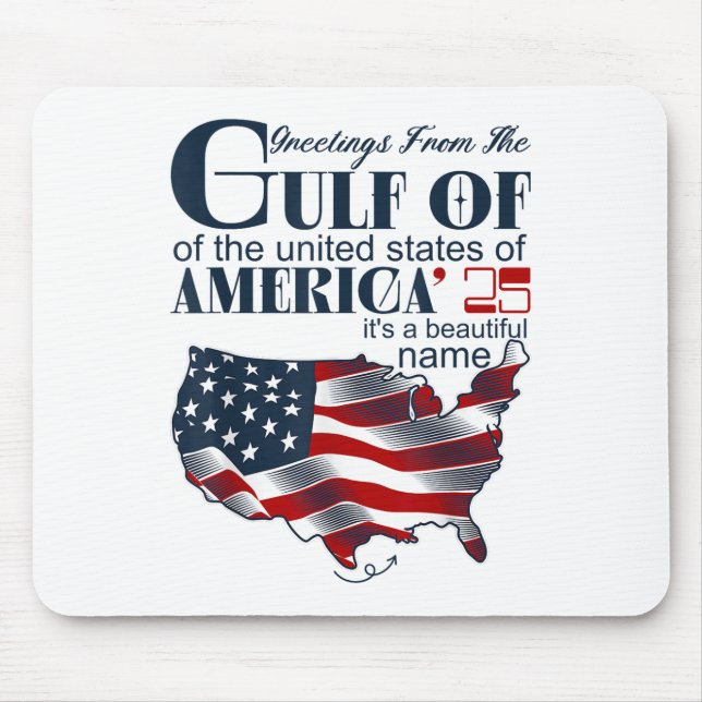 Mousepad Golfo Retro Da América Dos Eua Funny Golfo Do Méxi (Frente)