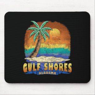 Mousepad Golfo Shores Alabama Vintage angustiado Souvenir
