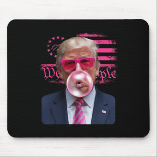 Mousepad Goma de Mascar Trump Rosa Bolha 4 de Julho Bandeir