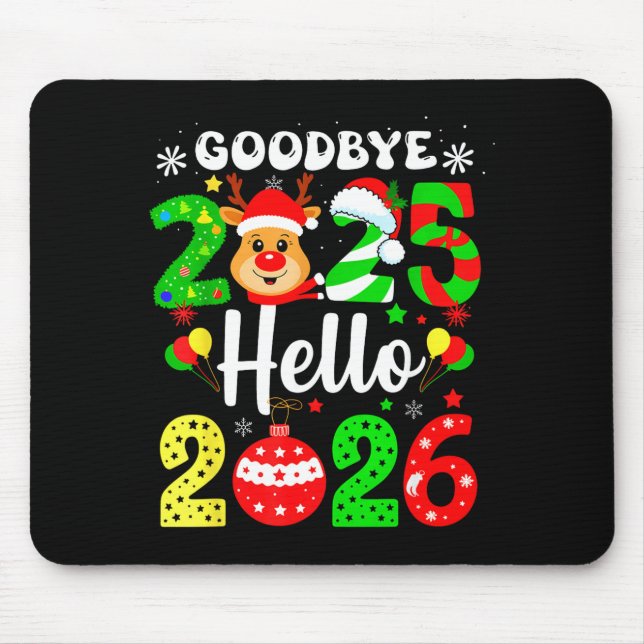 Mousepad Goodbye 2025 Hello 2026 Happy New Year's Eve Chris (Frente)