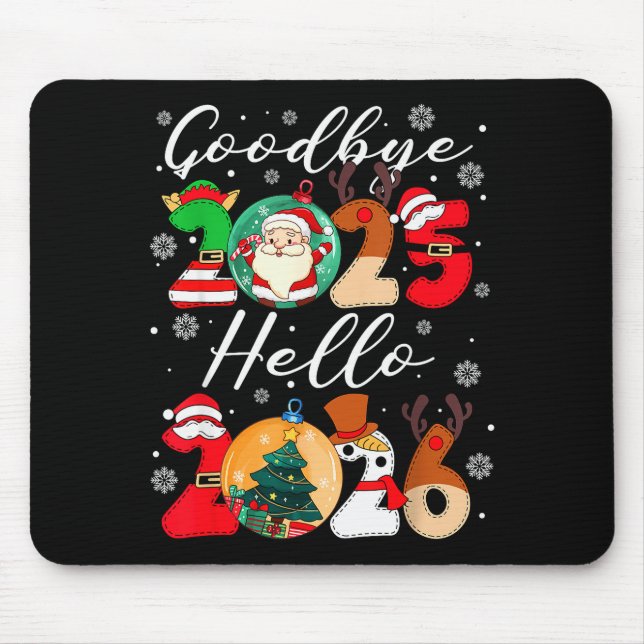 Mousepad Goodbye 2025 Hello 2026 Happy New Year's Eve Chris (Frente)
