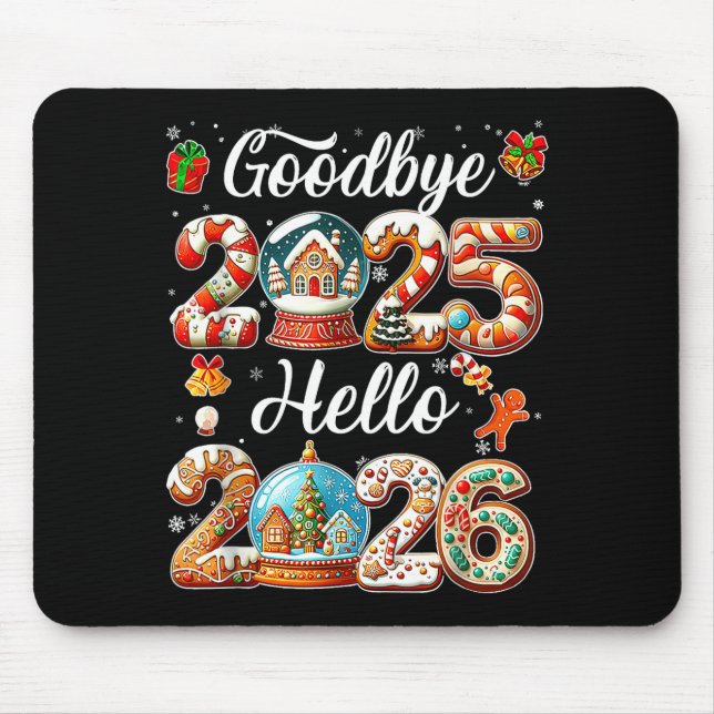 Mousepad Goodbye 2025 Hello 2026 Happy New Year's Eve Chris (Frente)