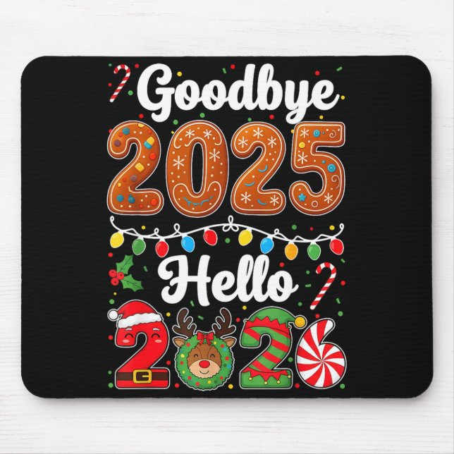 Mousepad Goodbye 2025 Hello 2026 Happy New Year's Eve Chris (Frente)