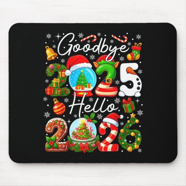 Mousepad Goodbye 2025 Hello 2026 Happy New Year's Eve Chris (Frente)