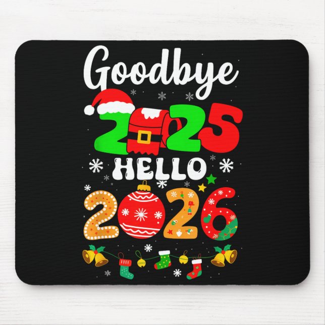 Mousepad Goodbye 2025 Hello 2026 Happy New Year's Eve Chris (Frente)