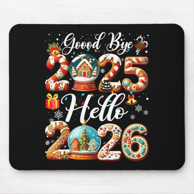 Mousepad Goodbye 2025 Hello 2026 Happy New Year's Eve Chris (Frente)