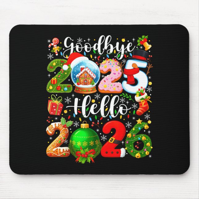 Mousepad Goodbye 2025 Hello 2026 Happy New Year's Eve Chris (Frente)