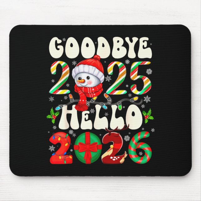 Mousepad Goodbye 2025 Hello 2026 Merry Christmas Happy New  (Frente)