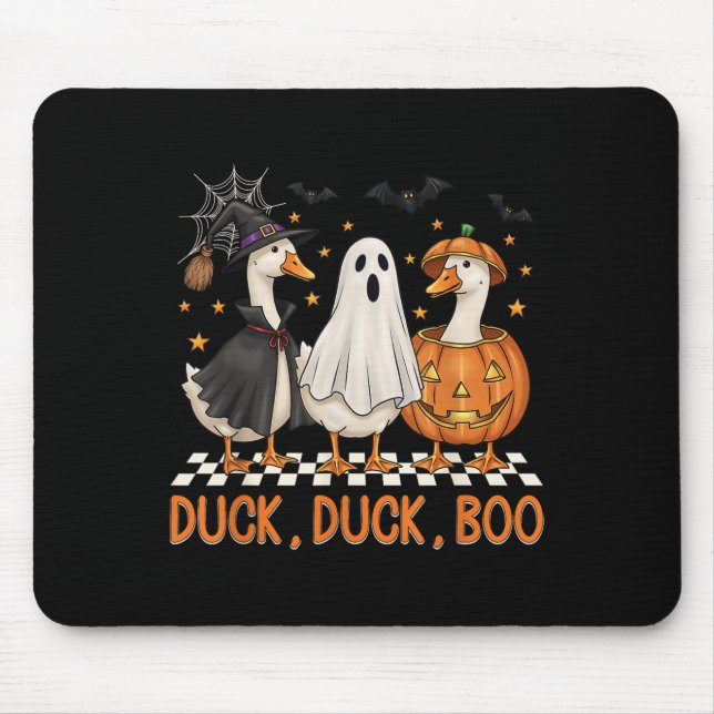 Mousepad Goose Spooky Season Halloween Duck Boo Men Wo (Frente)