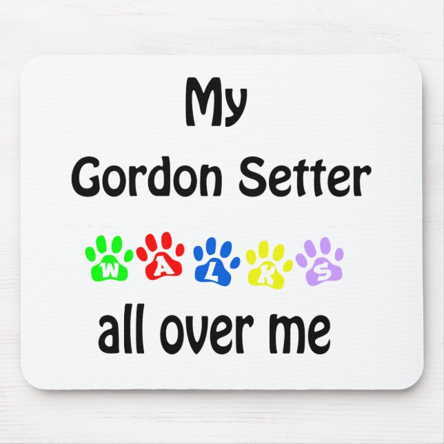Mousepad Gordon Setter Walks Design (Frente)