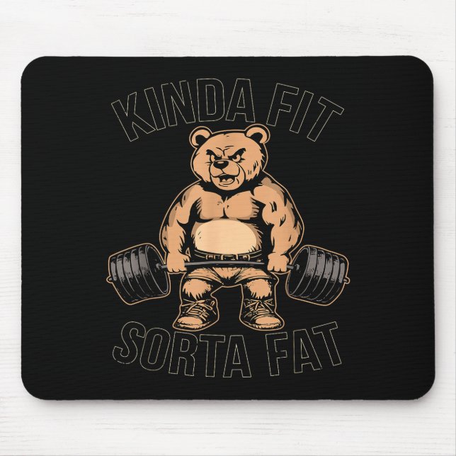 Mousepad GORDURA Sorta Ajustado - Engraçado Levantamento de (Frente)