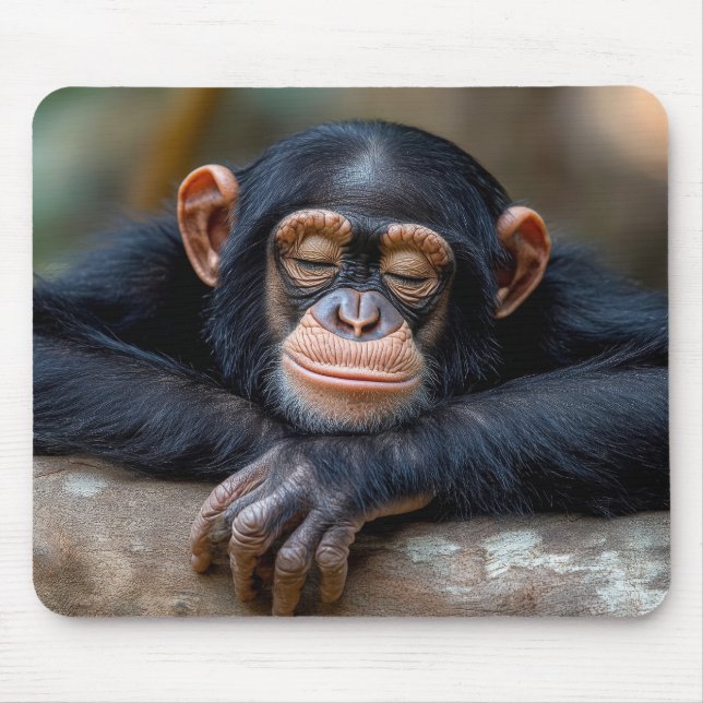 Mousepad Gorila Animal Selvagem Retrato Relaxando (Frente)