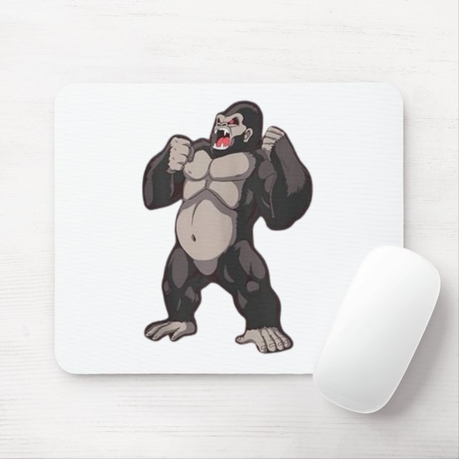 Mousepad Gorila Rugindo Macaco Macaco (Com mouse)
