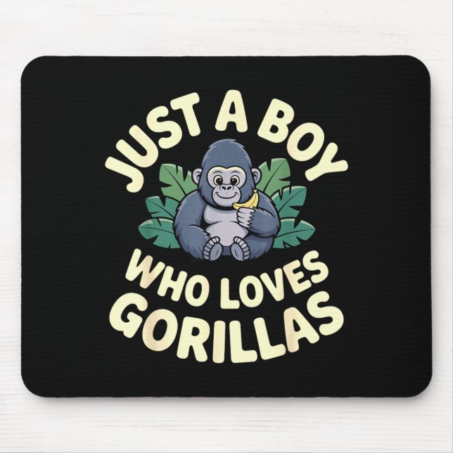 Mousepad Gorilla Costume For Boys Men Kid Animal Lover Monk (Frente)