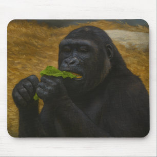 Mousepad Gorilla Grace - Retrato Realista da Vida Selvagem