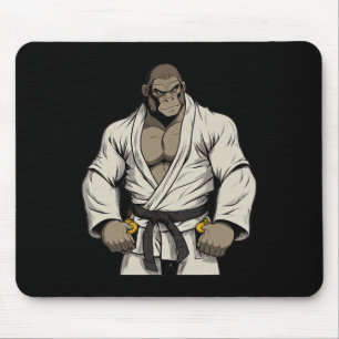Mousepad Gorilla In Keikogi - Karateka Japonês