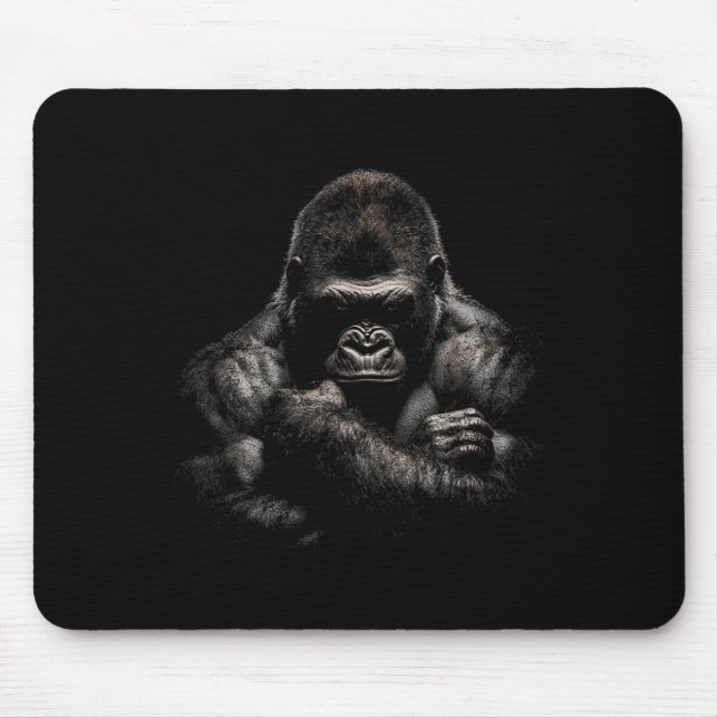 Mousepad Gorilla Monkey Gym Wear Bodybuilding Workout Motiv (Frente)