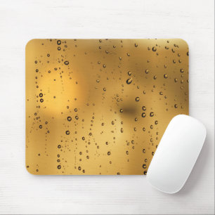 Mousepad Gota de Chuva Texturizada Dourada que Chama a Aten