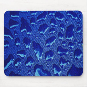 Mousepad Gotas de Água Azul Profunda