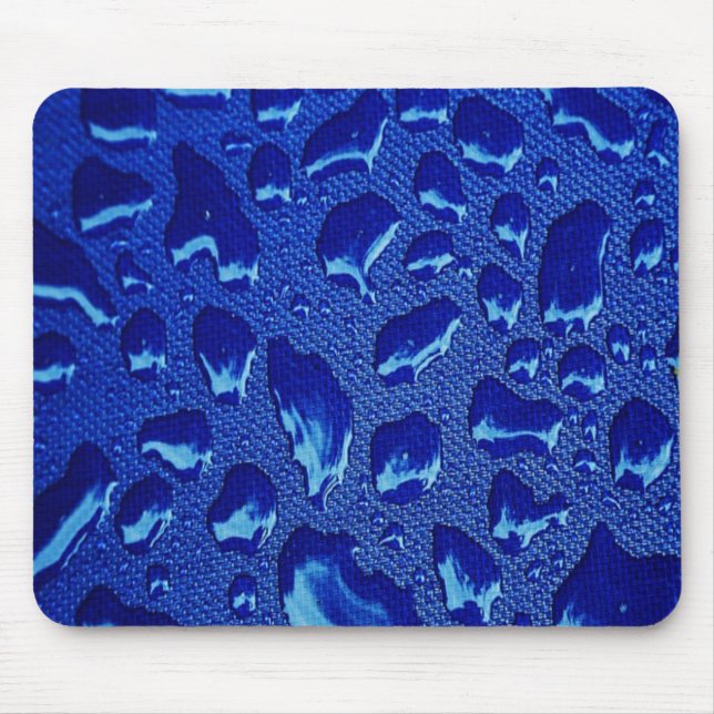 Mousepad Gotas de Água Azul Profunda (Frente)